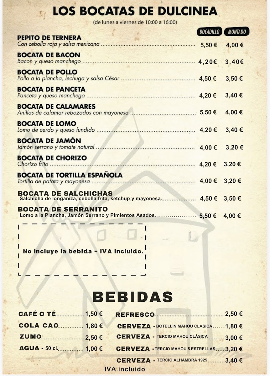 Restaurante Dulcinea Photo Menu 5