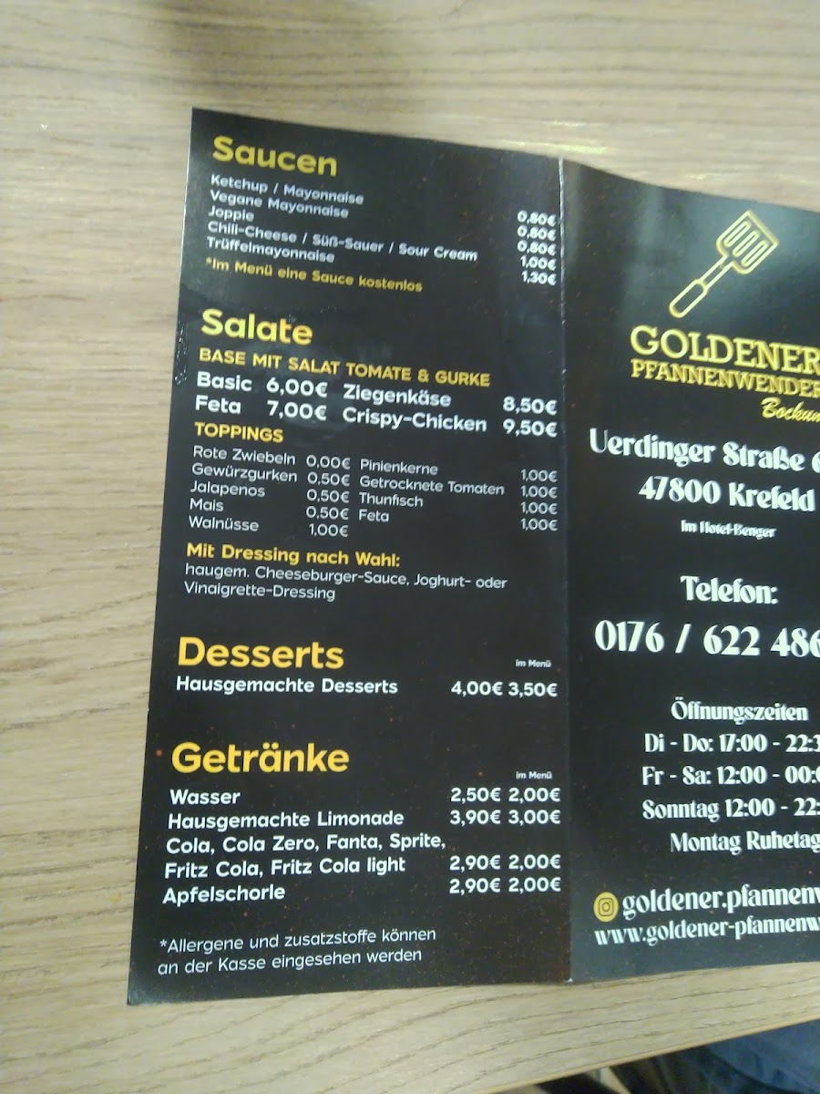Goldener Pfannenwender Bockum Photo Menu 2