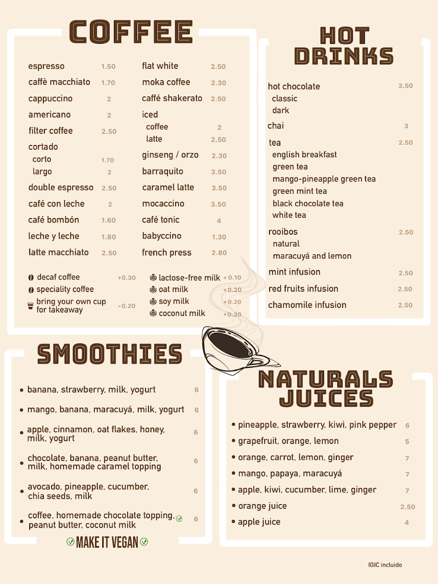 K.FÉ COFFEE Photo Menu 2