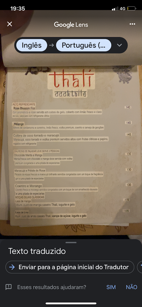 Thali Restaurant Photo Menu 3