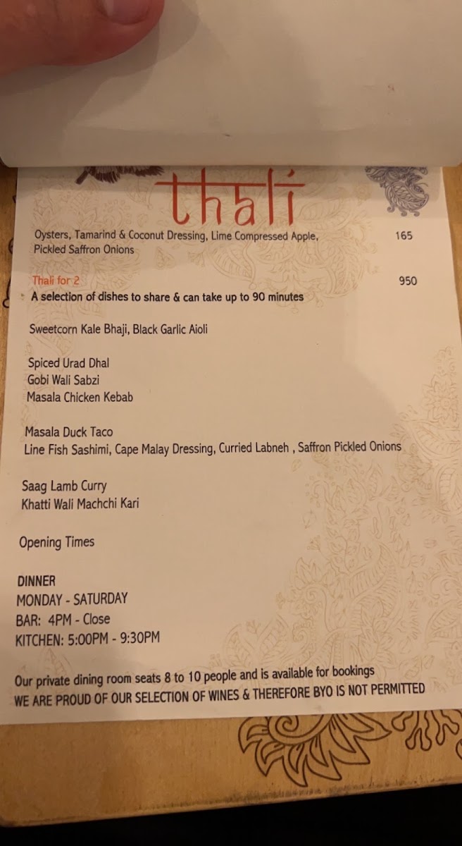 Thali Restaurant Photo Menu 7
