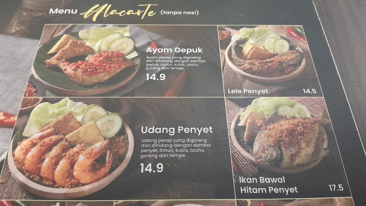 Ayam Penyet AP @NU Sentral Photo Menu 1