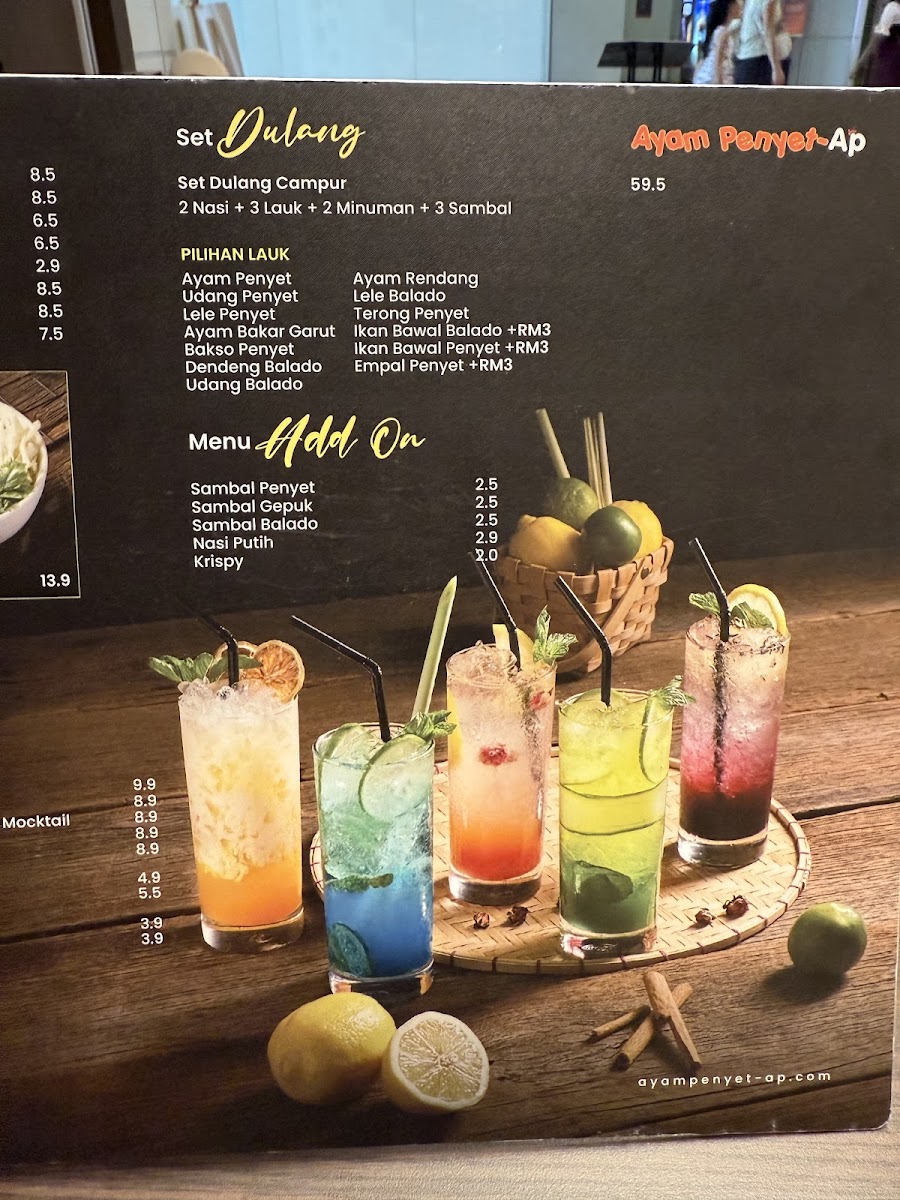 Ayam Penyet AP @NU Sentral Photo Menu 5
