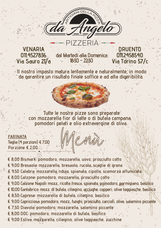 Pizzeria da Angelo Photo Menu 1