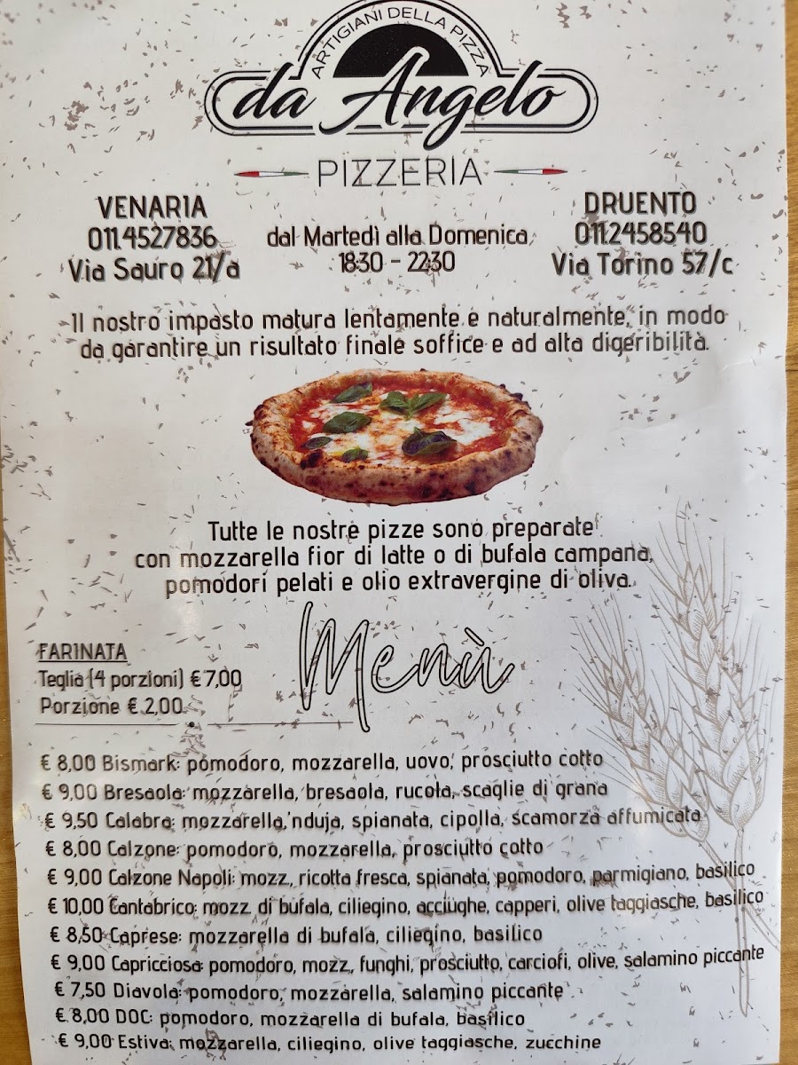 Pizzeria da Angelo Photo Menu 4