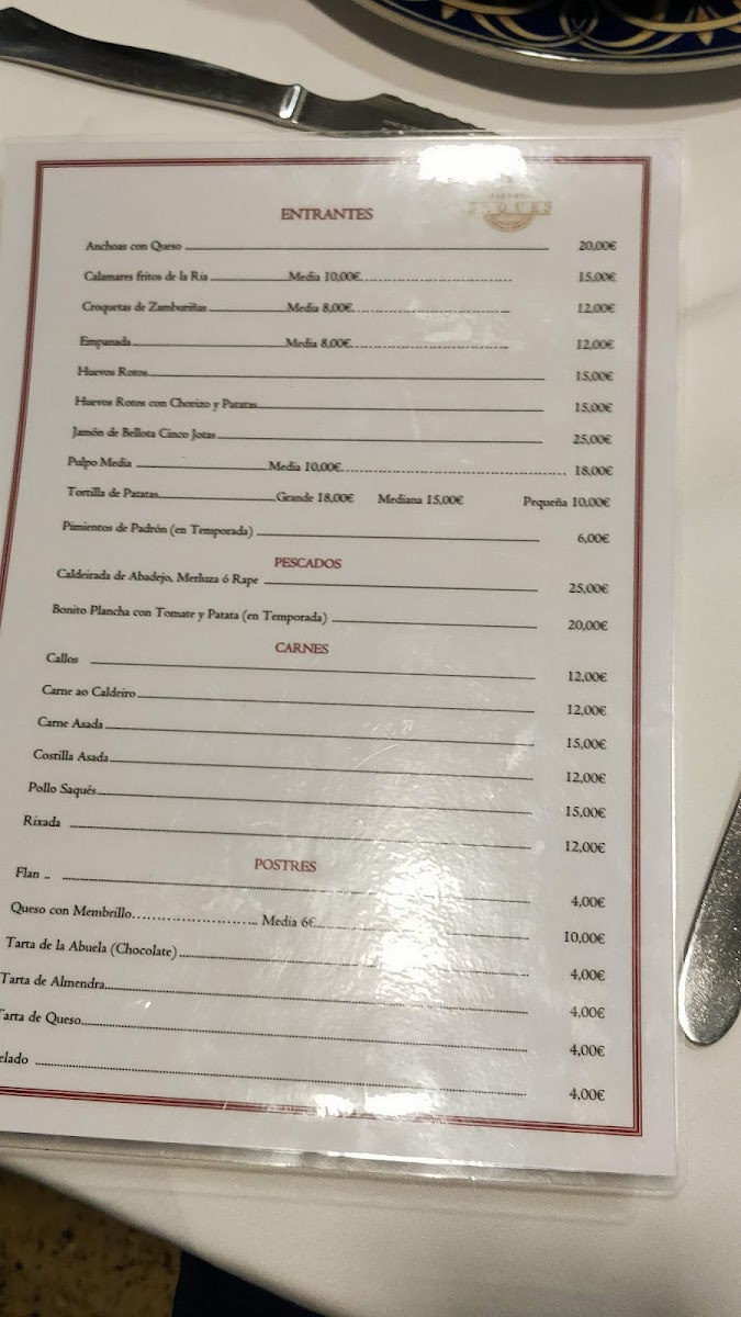 Taberna Casa Saqués Photo Menu 1