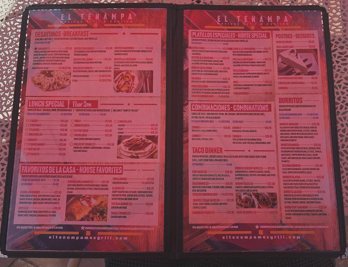El Tenampa Mexican Grill & Cantina Photo Menu 3
