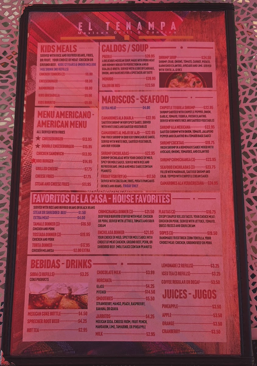 El Tenampa Mexican Grill & Cantina Photo Menu 4