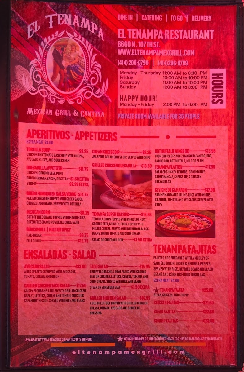 El Tenampa Mexican Grill & Cantina Photo Menu 5