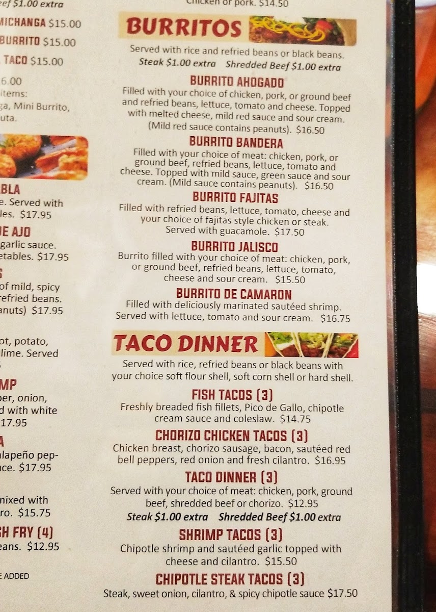 El Tenampa Mexican Grill & Cantina Photo Menu 7