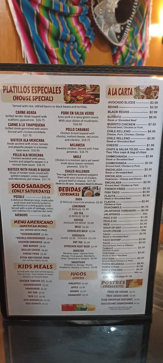 El Tenampa Mexican Grill & Cantina Photo Menu 9