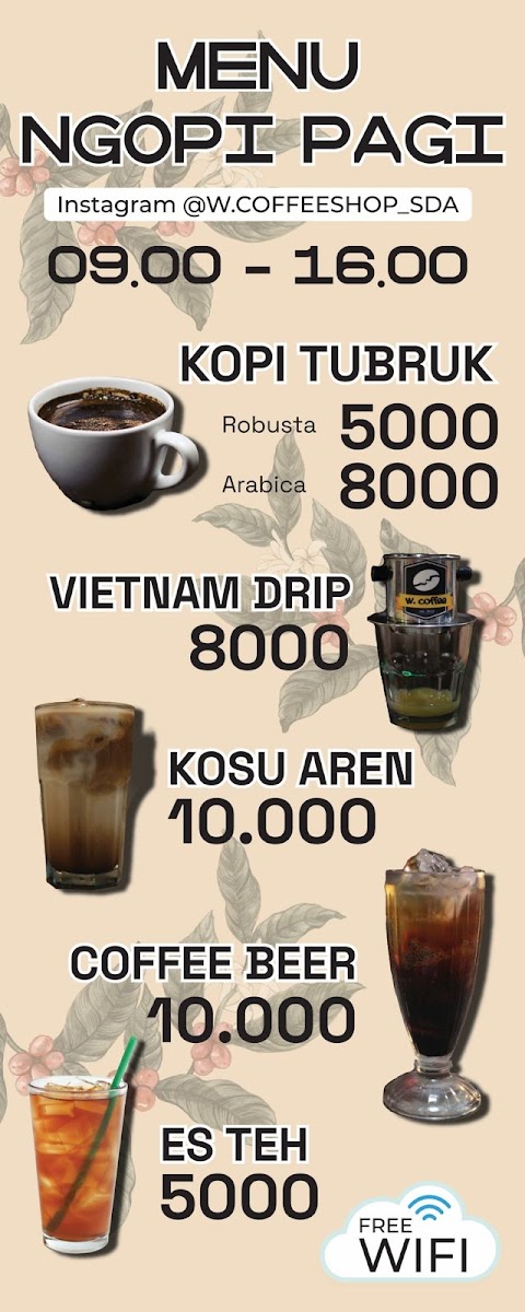 W.Coffeeshop Sda Photo Menu 2