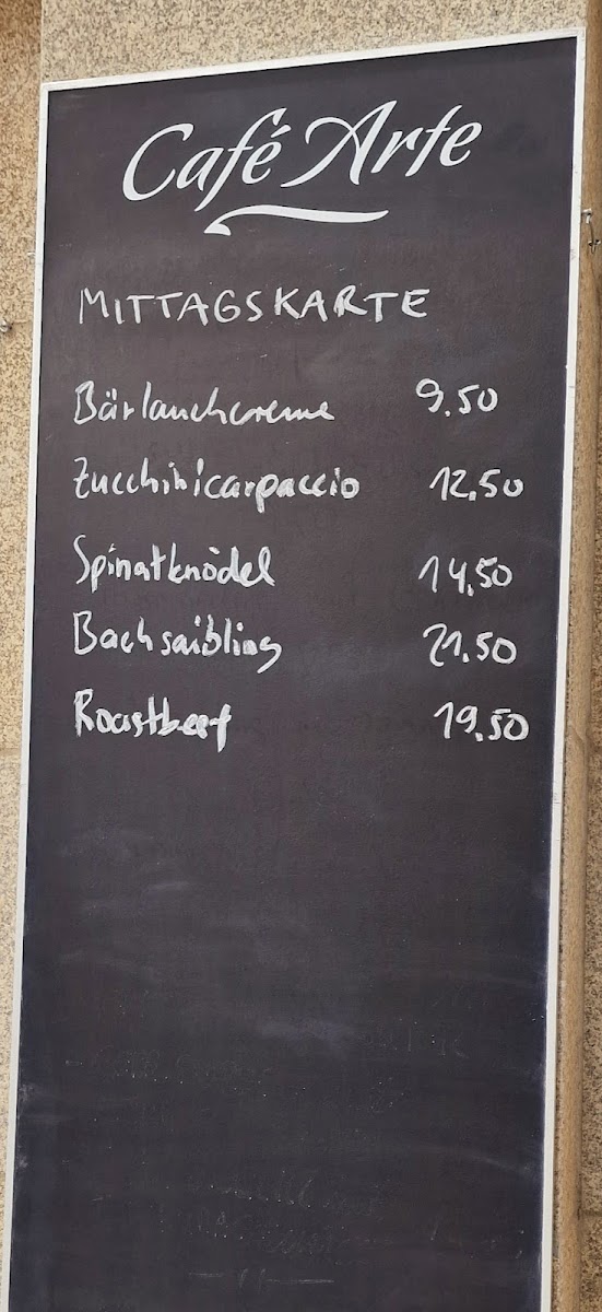 Bistro Arte Photo Menu 1