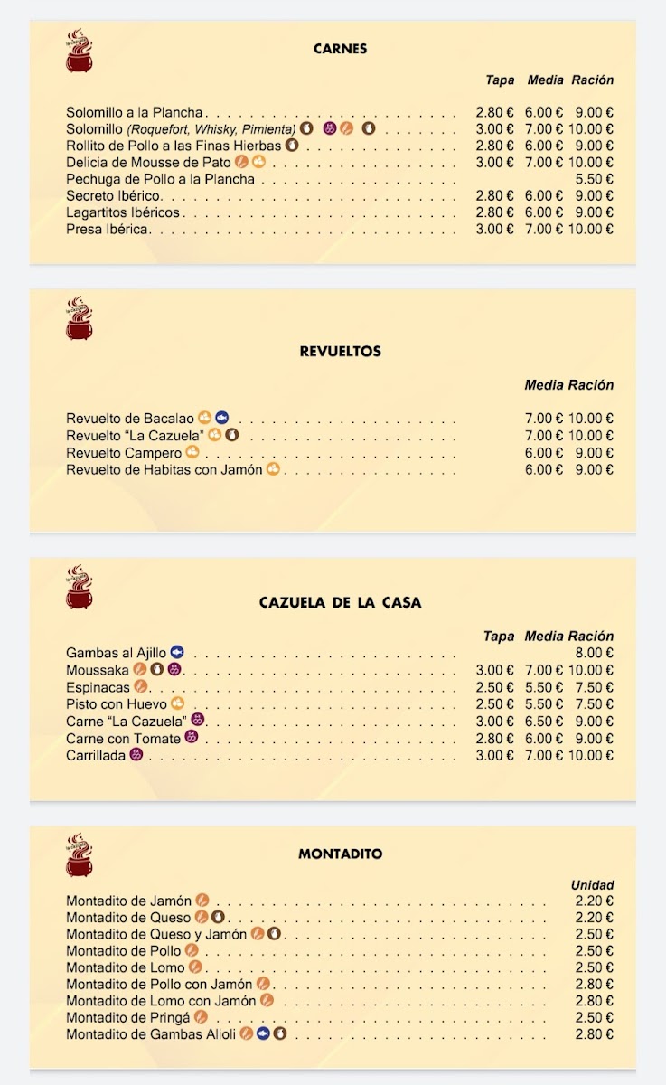 Bar La Cazuela Photo Menu 1