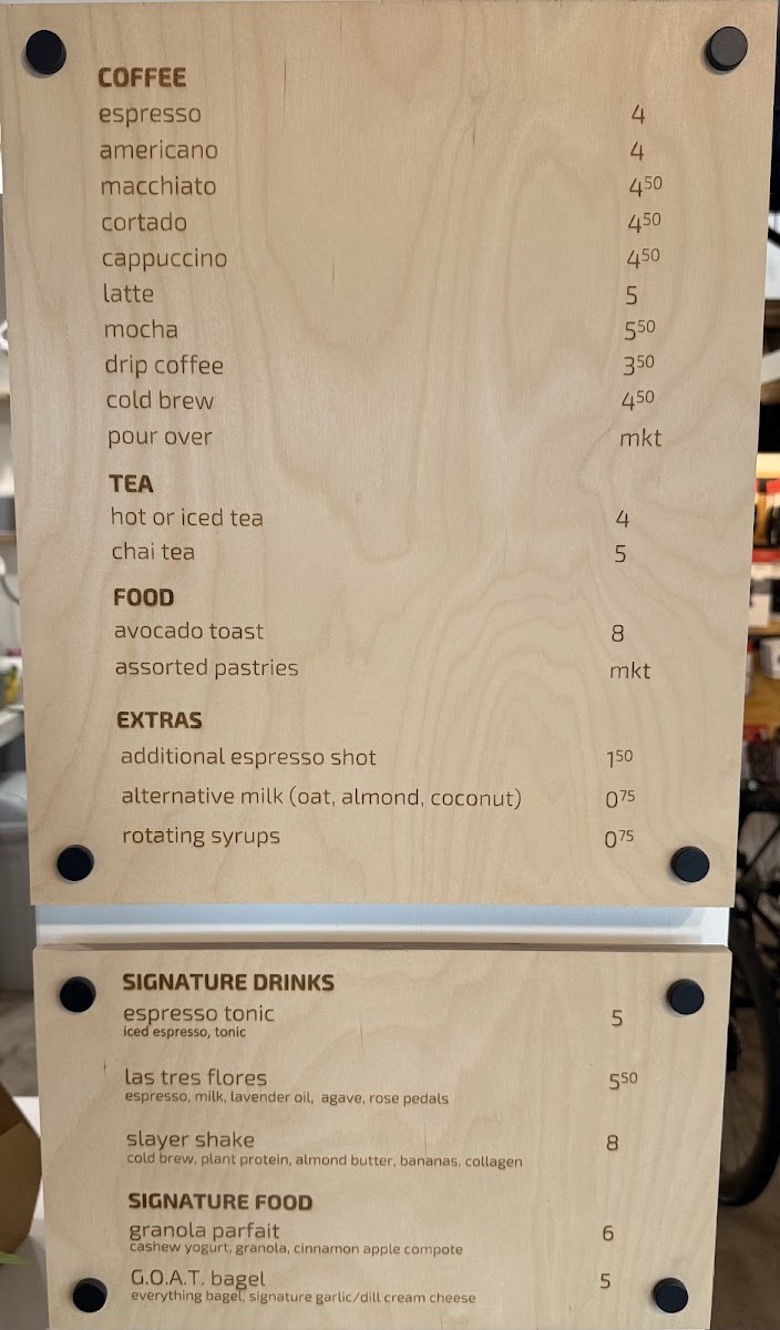 The Cafe @ Regroup Photo Menu 1