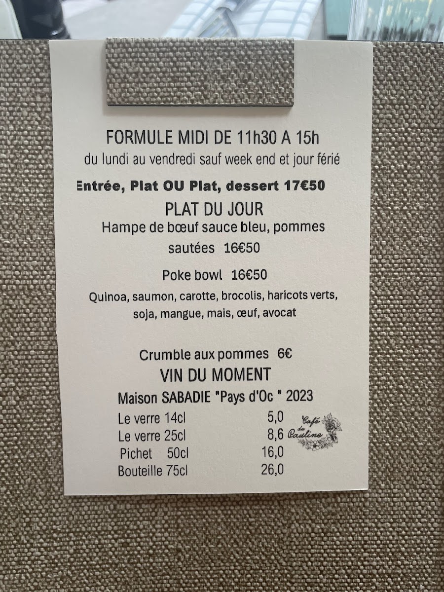 Le Café de Pauline Photo Menu 2
