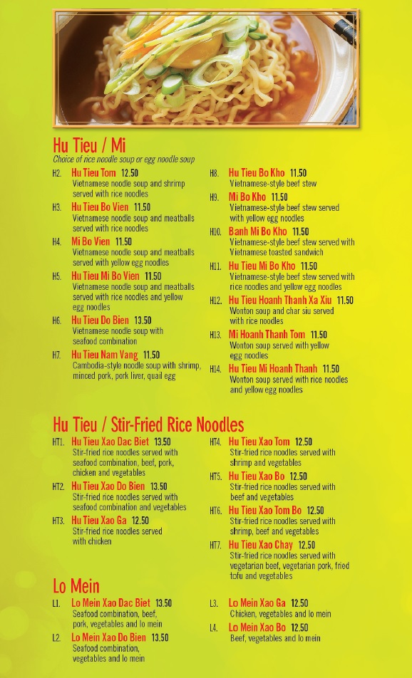 Pho King Vietnamese Cuisine Photo Menu 1