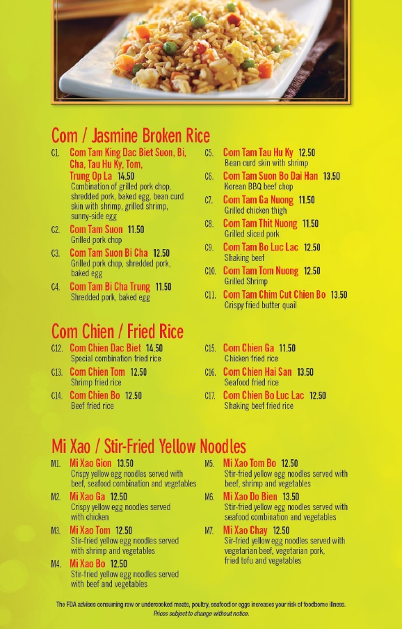 Pho King Vietnamese Cuisine Photo Menu 3
