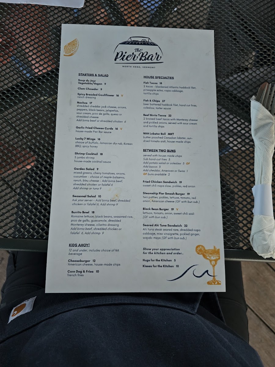 Pier Bar at the North Hero House Photo Menu 2