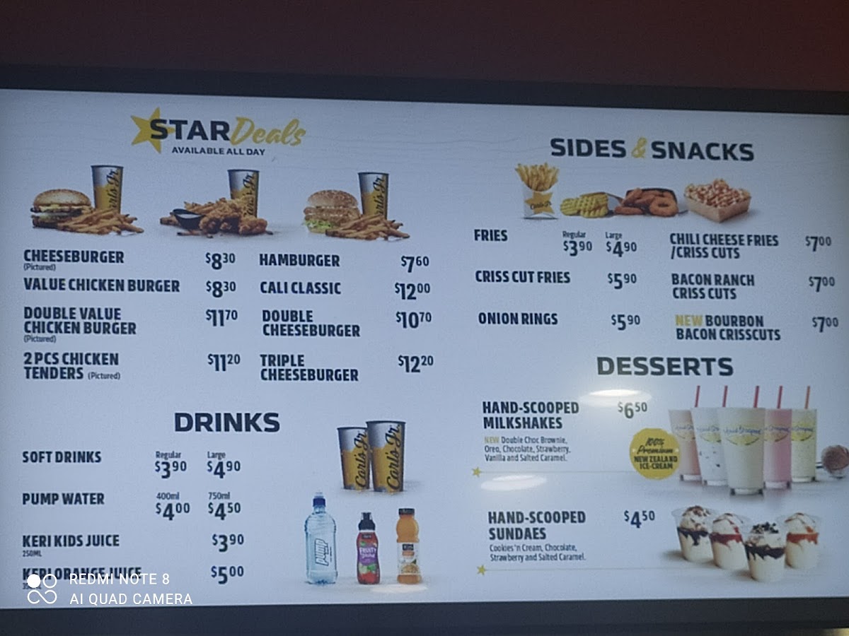 Carl's Jr. Pakuranga Photo Menu 4