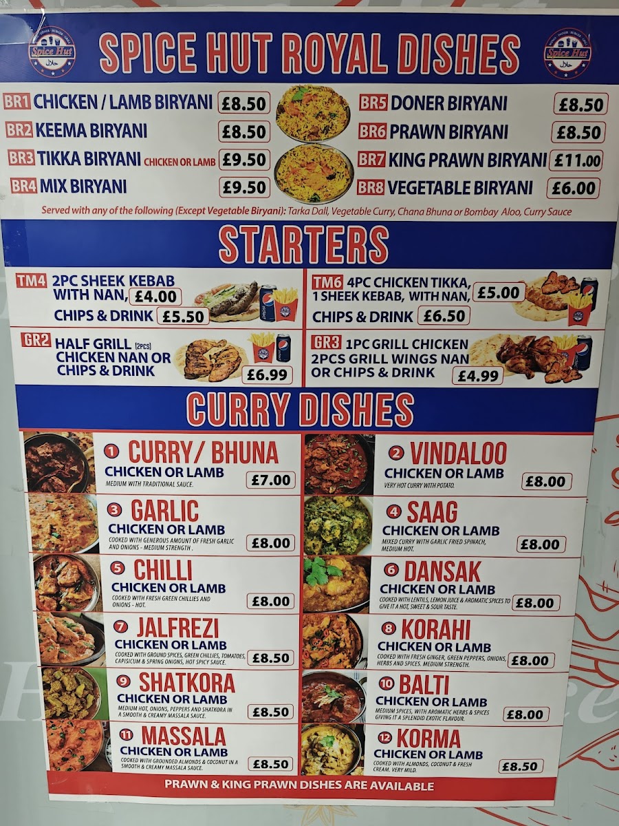 Spice Hut (Catford) Photo Menu 1