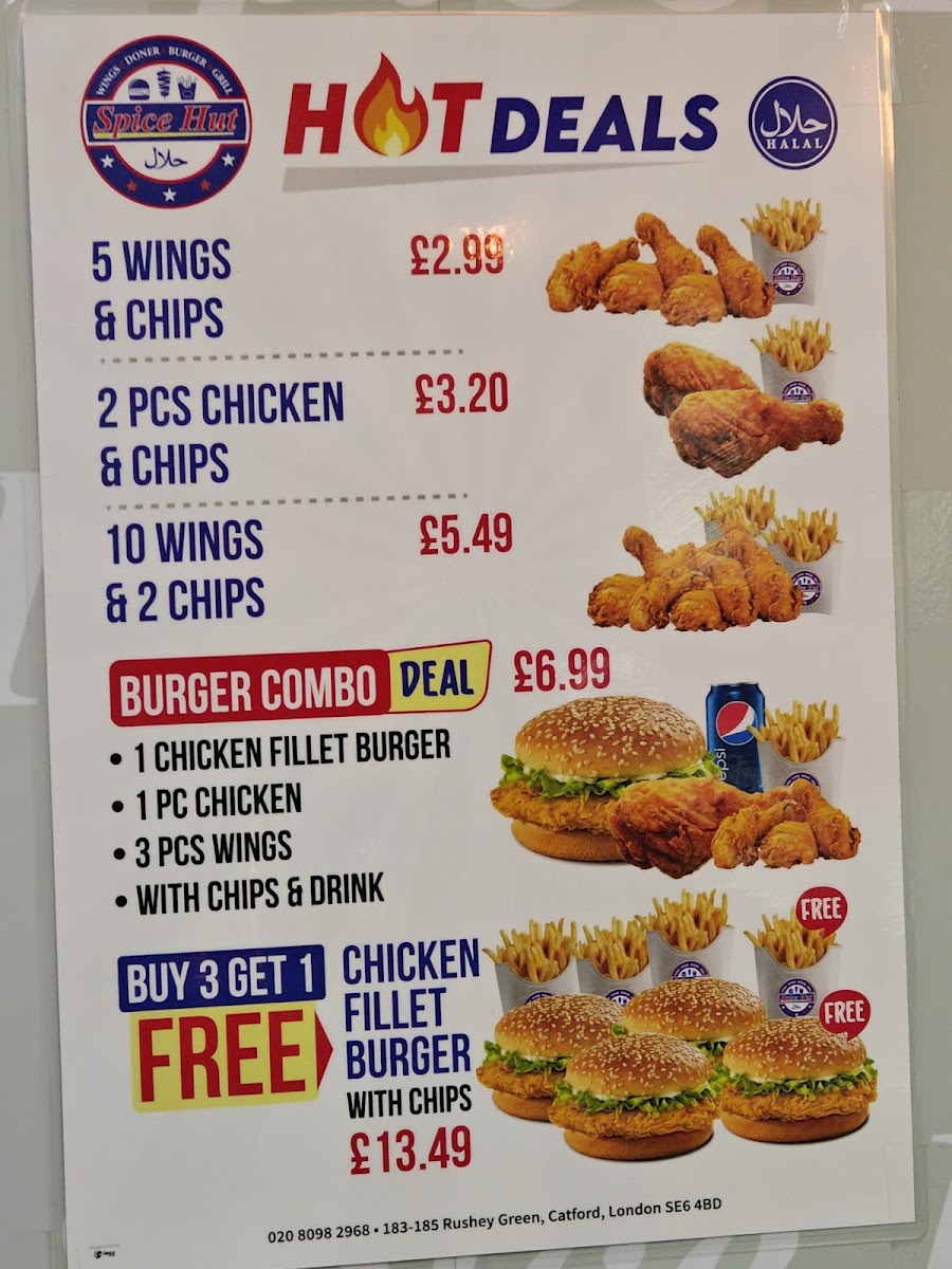 Spice Hut (Catford) Photo Menu 2