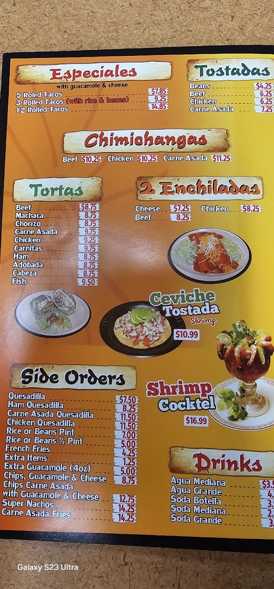 Los Armandos Mexican Food Photo Menu 2