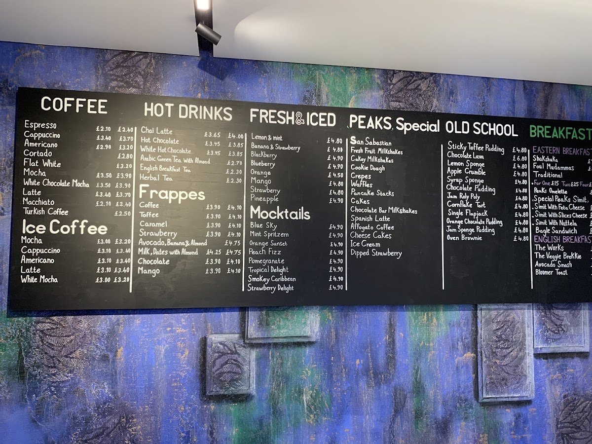 Peaks Dessert & Cafe Photo Menu 3