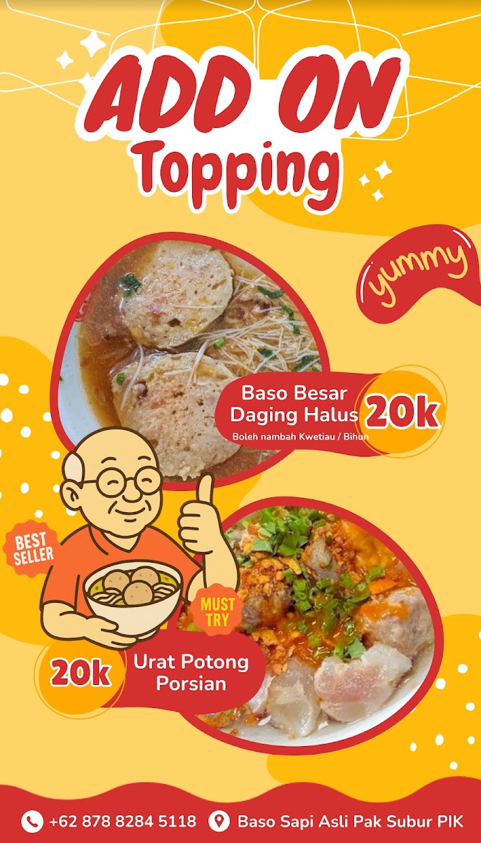 Baso Sapi Asli Pak Subur - PIK Photo Menu 5