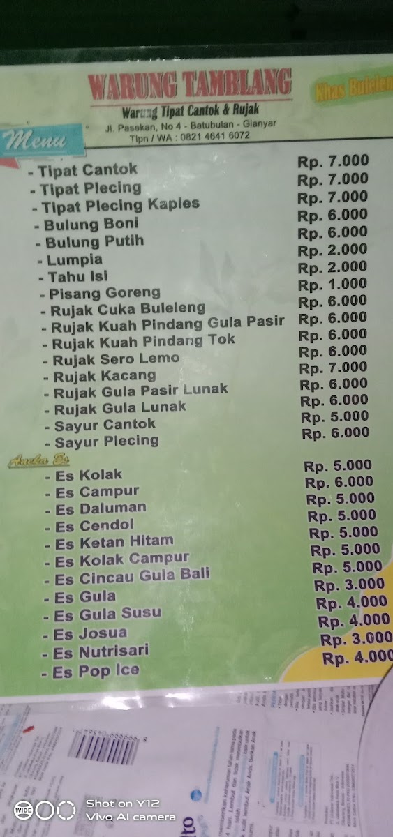 Warung Tamblang Khas Buleleng Photo Menu 2