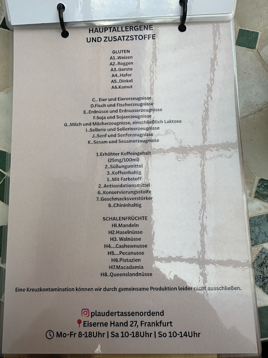 Plaudertasse Nordend Photo Menu 2