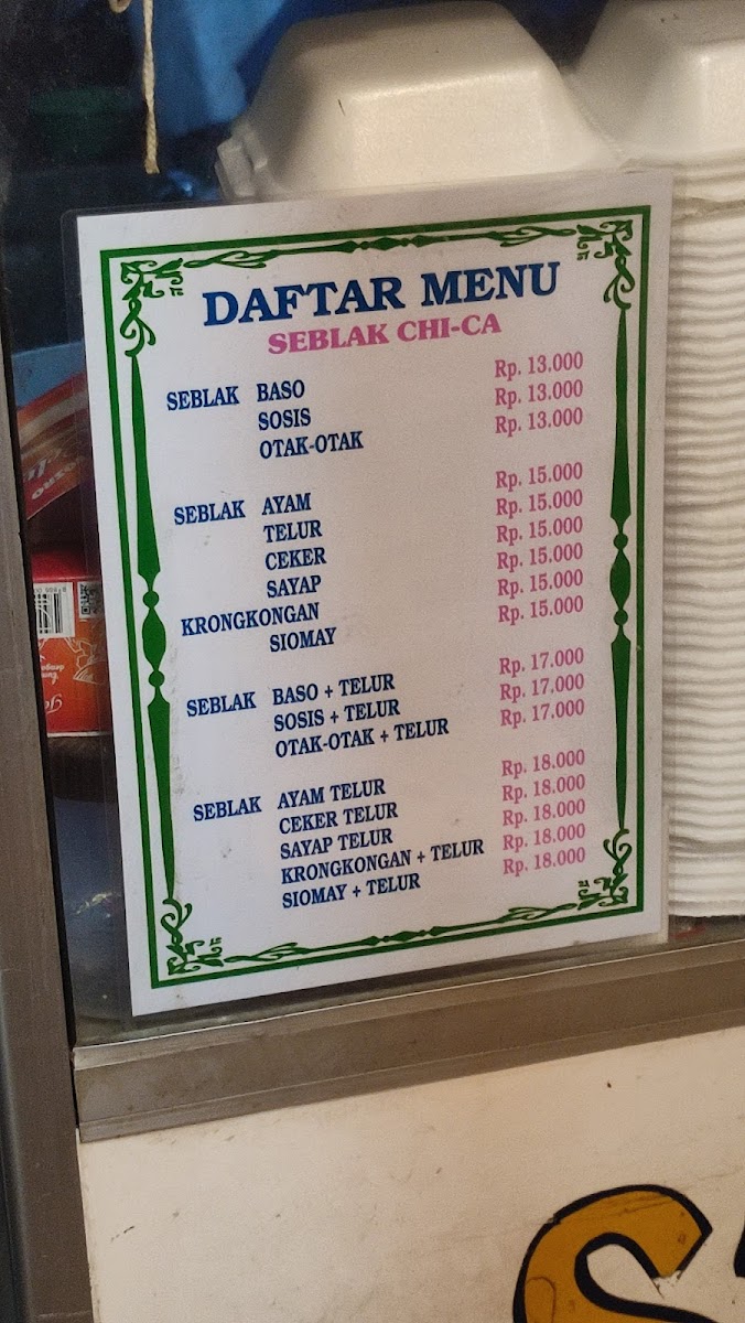 SEBLAK CHI-CA Photo Menu 2
