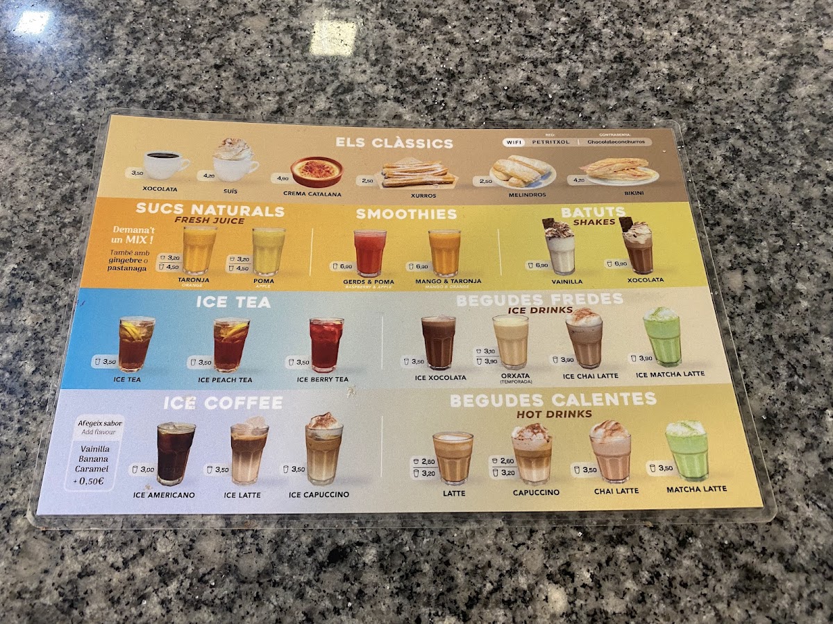 Petritxol Xocoa Photo Menu 4
