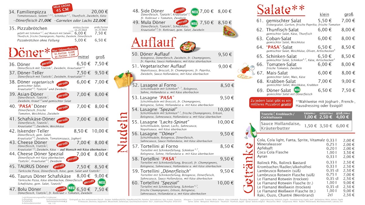 Pizzeria Pasa Photo Menu 1