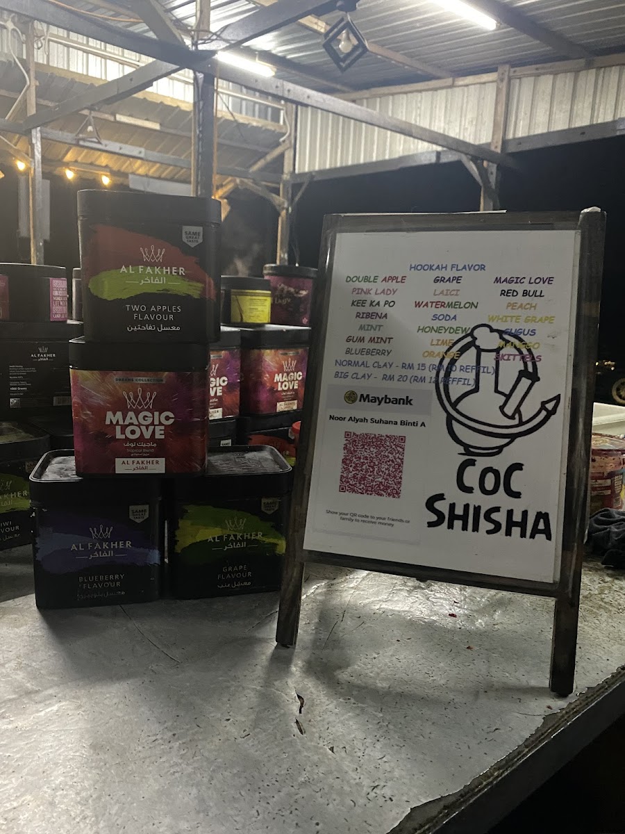 Warong C.O.C Shisha Photo Menu 1