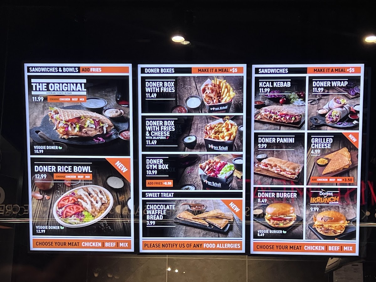 German Doner Kebab Photo Menu 1