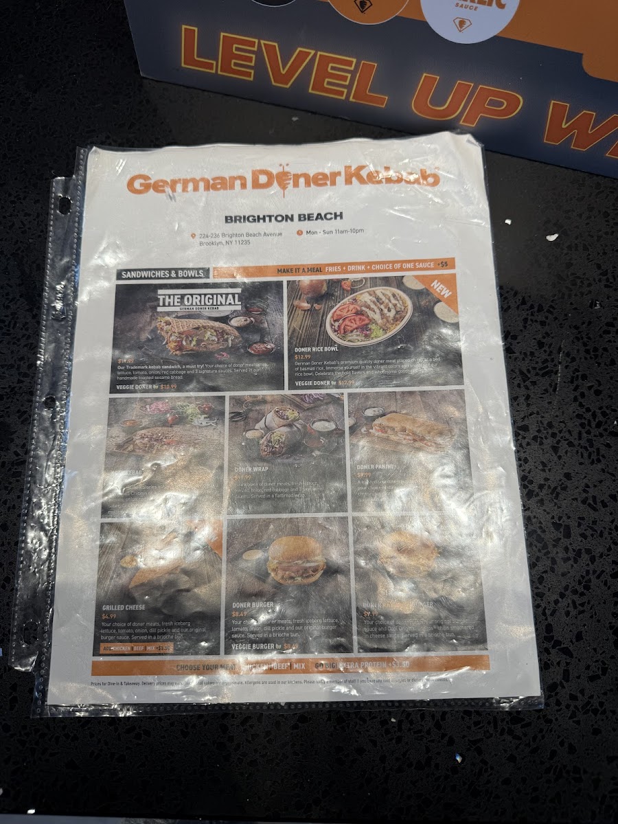 German Doner Kebab Photo Menu 9