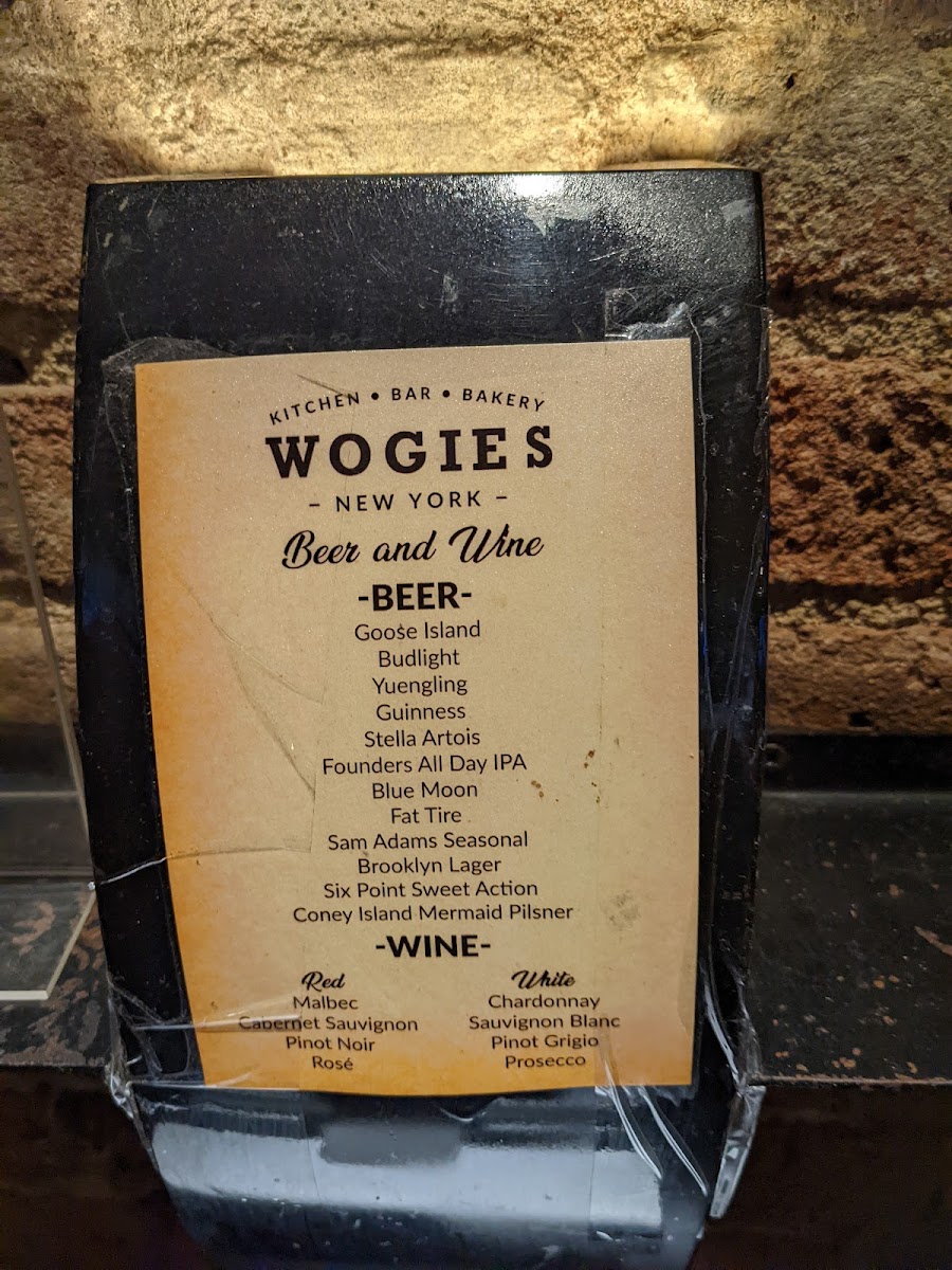 Wogies Bar & Grill, FIDI Photo Menu 2