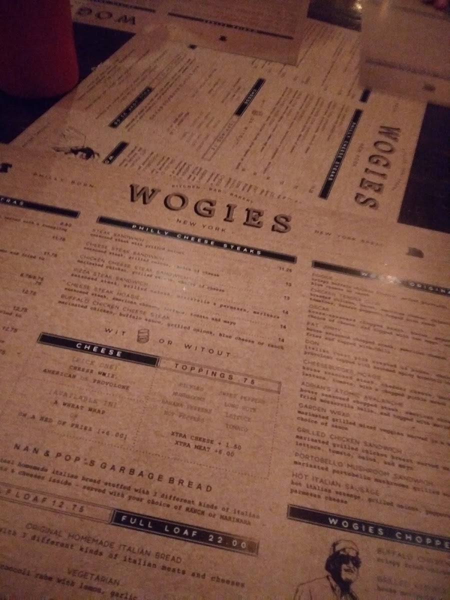 Wogies Bar & Grill, FIDI Photo Menu 8