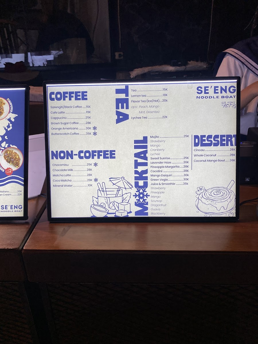 Se'eng Noodle Boat Photo Menu 4