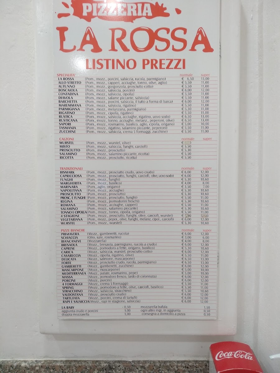 Pizzeria La Rossa Photo Menu 1