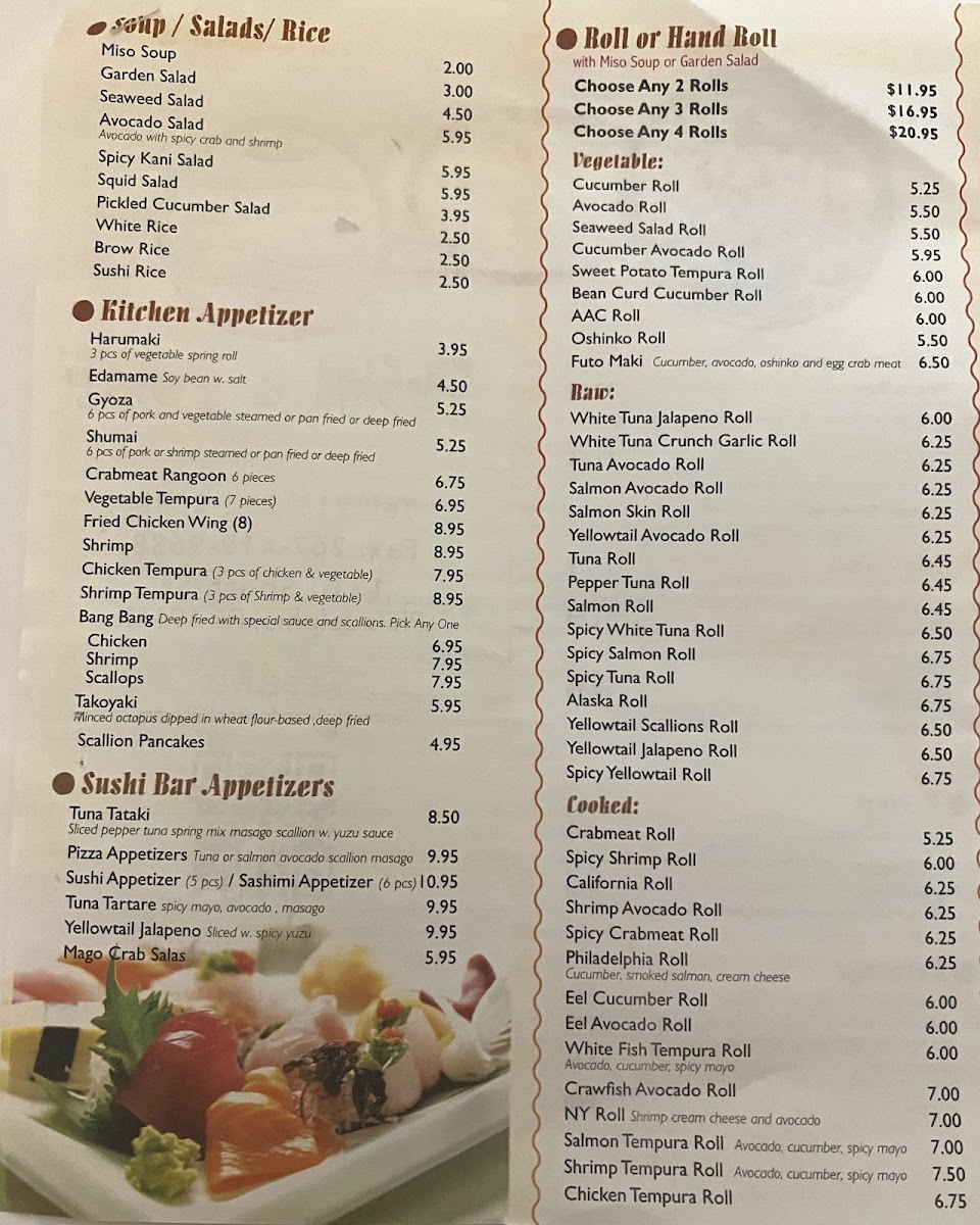 Sushi and Poke Photo Menu 1