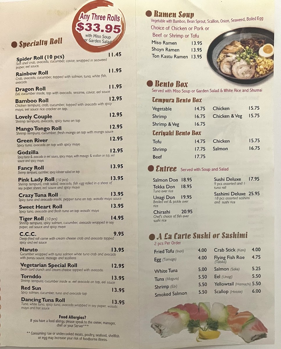 Sushi and Poke Photo Menu 2