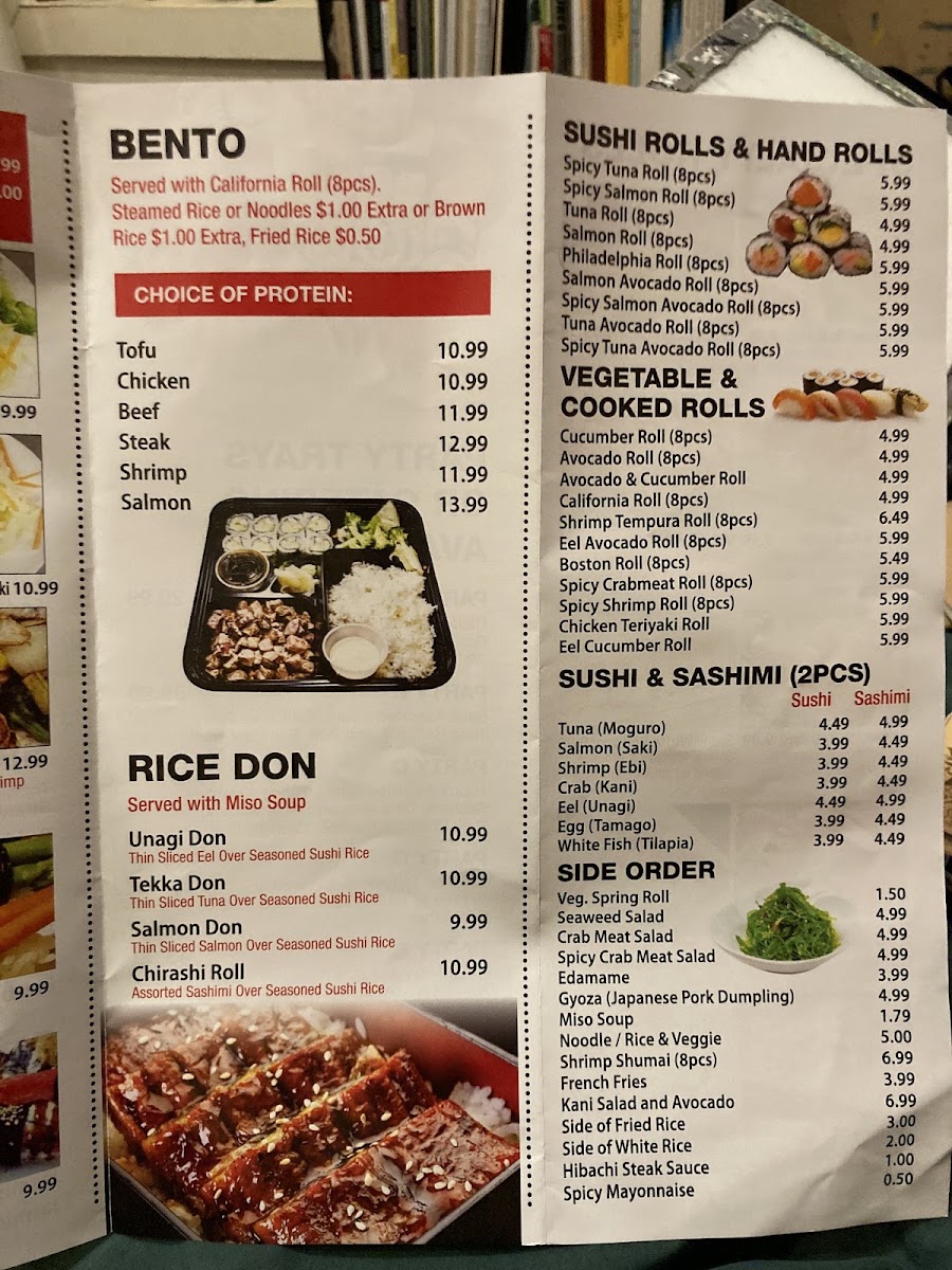 Teriyaki and Sushi Photo Menu 3