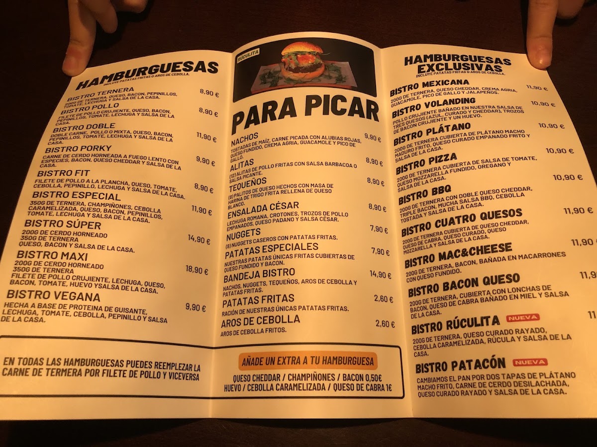 Bistro Burger Photo Menu 2
