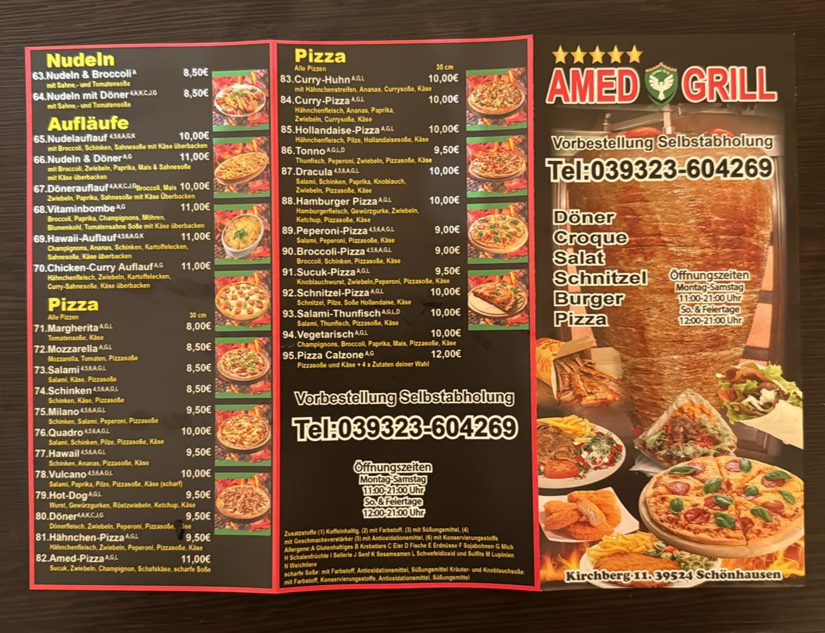 Amed Grill Photo Menu 2