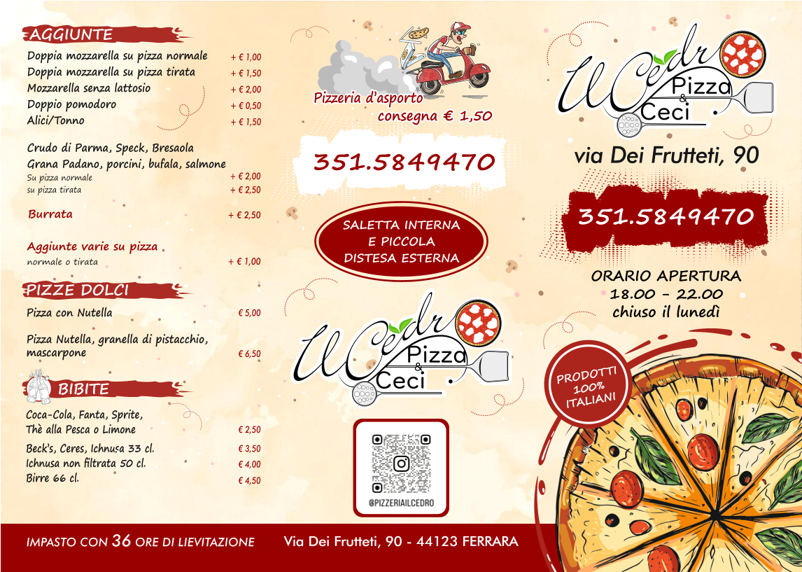 IL CEDRO Pizzeria da asporto Photo Menu 2