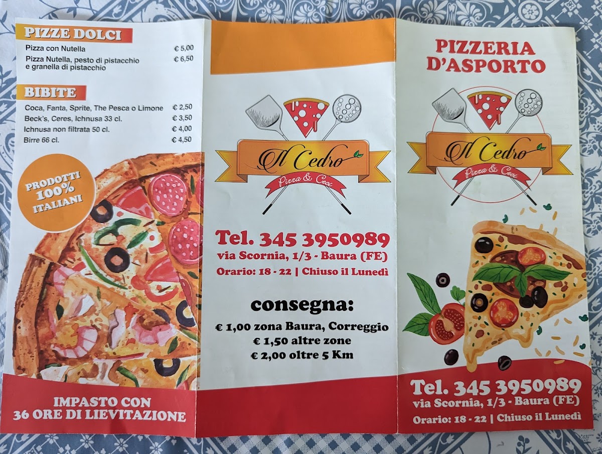 IL CEDRO Pizzeria da asporto Photo Menu 4