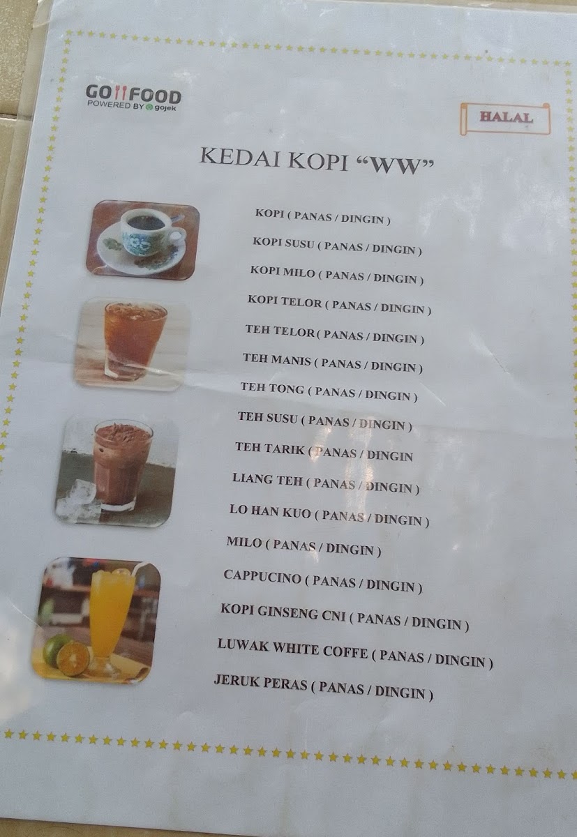 Kedai Kopi WW Photo Menu 1