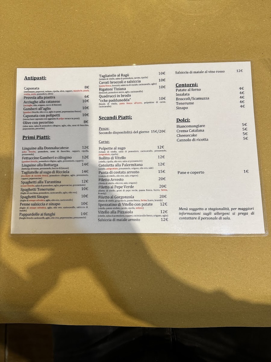 La Taverna Del Lupo Photo Menu 1
